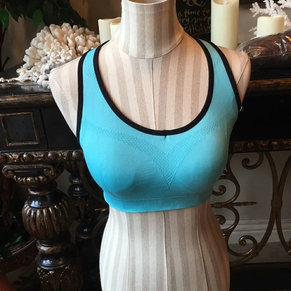 GREAT SPORTS Bra Light Blue and Black